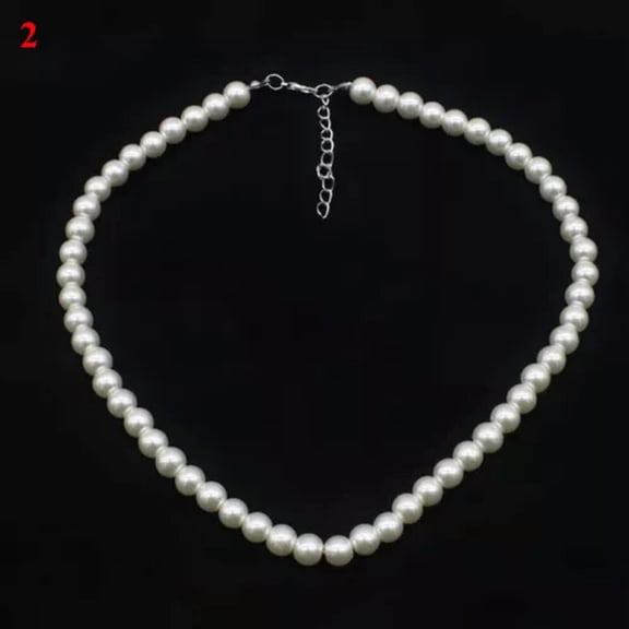 HOOUN Vintage Pearl Necklace Crystal Cross Rhinestone Pendant Fashion Jewelry-2