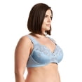 thumbnail image 3 of Curve Muse Women's Plus Size Minimizer Unlined Wireless Lace Full Coverage Bras-2Pack-STARLIGHT BLUE,PINK DOGWOOD-48B, 3 of 6