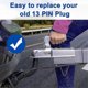 thumbnail image 4 of 7 Pin To 13 Pin Trailer Plug Adapter, 12V 7 Pin To 13 Pin Trailer Towing Plug Connector, Plastic Waterproof Trailer Plug, 4 of 5