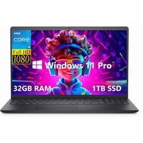 Dell Inspiron 3520 Laptop, 15.6" FHD Business Computer, 32GB RAM, 1TB SSD, Intel Core i5-1235U, Wi-Fi 6, Windows 11 Pro, Numeric Keypad, SD Card Reader, Bluetooth, Intel UHD Graphics, Black
