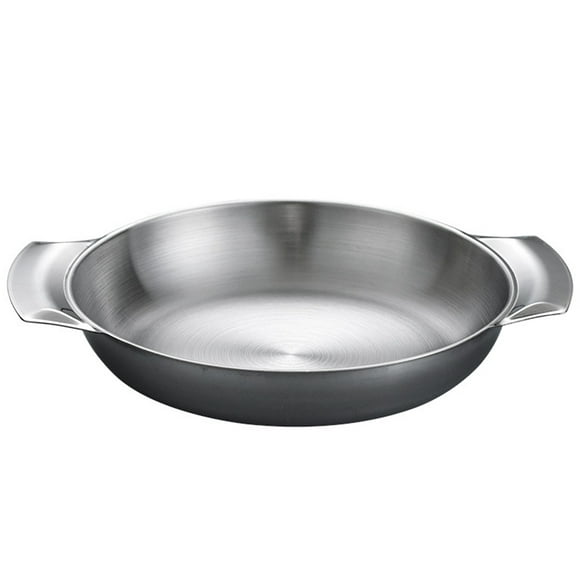 Stainless Steel Pot Double Handle Pan Multi-function Paella Pan Korean Style Pot Kitchen Cooking Pan