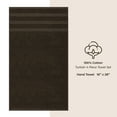 thumbnail image 4 of American Soft Linen Luxury Turkish Hand Towel Set, 100% Cotton 4 Piece Hand Face Towels for Bathroom and Kitchen, Brown, 4 of 9
