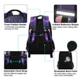 thumbnail image 4 of FORMRS Unisex Backpack Elementary School Travel Bookbag with Reflective Stripes, Green Digital Art, 4 of 7