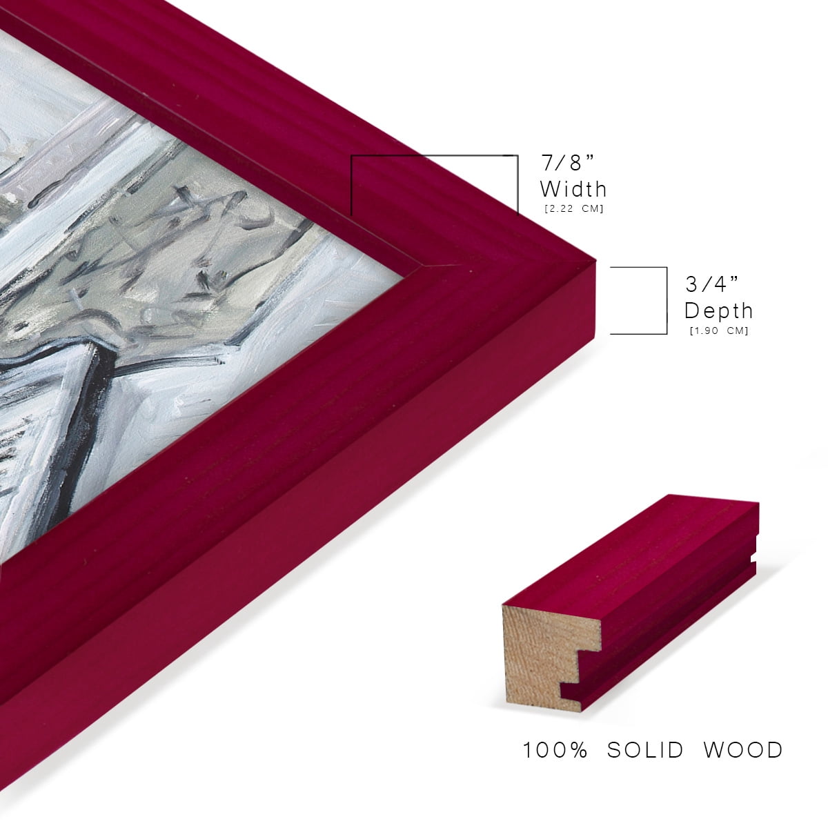 Piano Blues III - Framed Print w/glass - Cherry Red