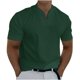 thumbnail image 1 of Hombres Casual sólido deportes de manga corta con cuello en V ropa de entrenamiento de fitness camiseta Top Pompotops oipoqjl34277, 1 of 8