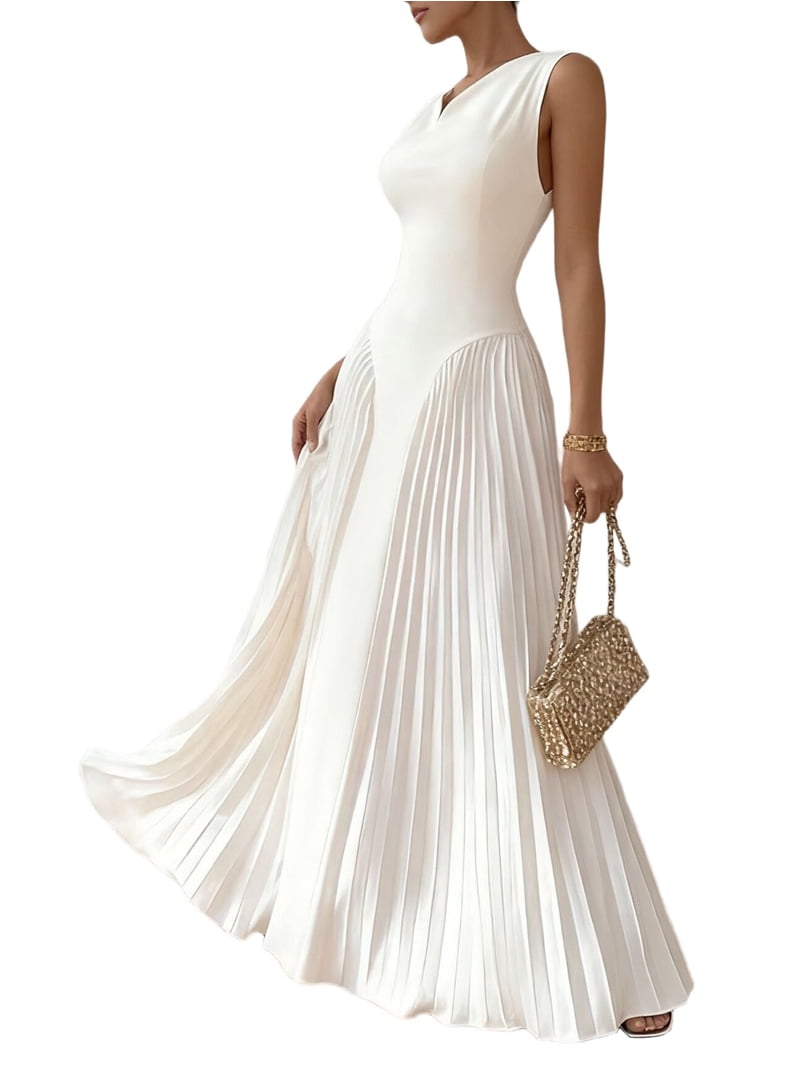 white polyester maxi dress Brightwell Backless Maxi Dress | White | Womens
