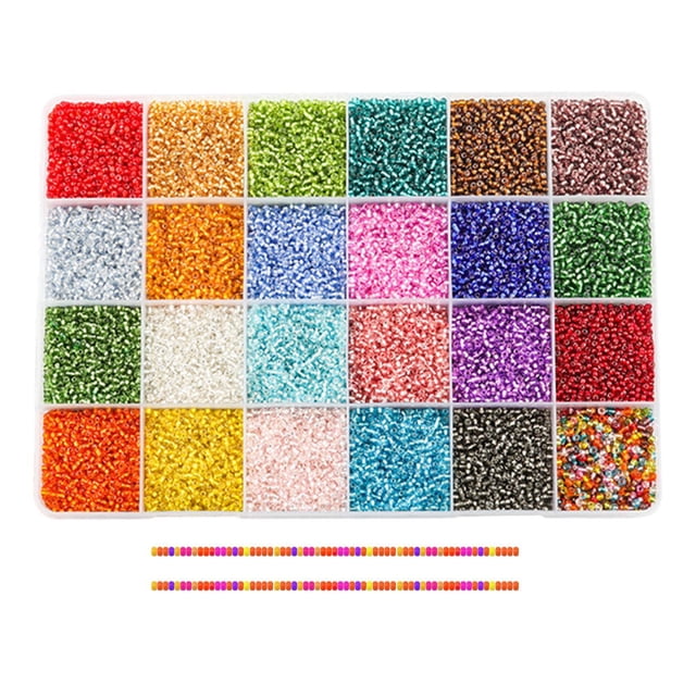 Bearachild 23000x Glass Seed Beads Pony Beads Rainbow Multicolor for Craft Supplies Artesanía