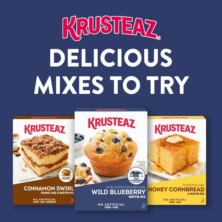 Krusteaz Muffin Mix with Wild Blueberries, 17.1 oz Box - Walmart.com