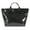 Black, variant on Fashionable PVC and Kraft Paper Bag with Trendy Letter Print Top Handle Bags Spacious Handbag for Everyday Use