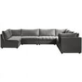thumbnail image 1 of Meridian Furniture Jacob Grey Velvet Modular Sectional, 1 of 9