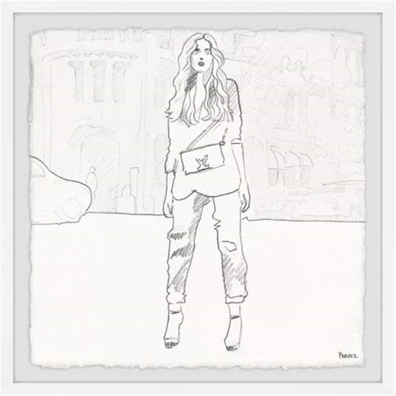 Parvez Taj Handmade Fashion Tourist Framed Print 32 x 32