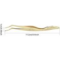 thumbnail image 5 of Lash Applicator Tool DIY False Eyelash Applicator Tool Stainless Steel Curved Eyelash Tweezers for Clusters and Strip Lashes, Gold, 5 of 7