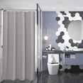thumbnail image 2 of Cortina de ducha Amazer Bath, tela gris gofrada, 90 x 180 cm, 2 of 7