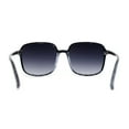thumbnail image 4 of Womens Classy Thin Plastic Large Rectangle Simple Fashion Sunglasses Burgundy - Smoke, 4 of 4