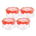 thumbnail image 3 of 4 minibotellas exprimibles pequeñas, multifuncionales, transparentes, para condimentos. Cuadrado Rojo, 3 of 9