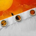 thumbnail image 4 of Manfei Kids Japanese Samurai Curtains Pack of 2 (42x84 Each), Black Orange Oil Printing Curtains Blackout, Ancient Tokyo Scenery Bedroom Curtains, Window Curtains Bedroom Decor, 4 of 6