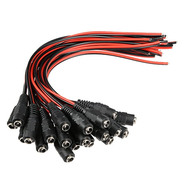 20pcs 25cm Female DC Power Cable 12V 2A for CCTV Security Camera 2.1x5.5mm