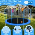 thumbnail image 3 of 12FT Trampoline for Adults/Kids Outdoor Trampoline with Enclosure Net Basketball Hoop Sprinkler Wind Stakes Ladder Recreational Trampoline for Backyard, 3 of 7