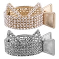 thumbnail image 1 of pinzas pequeñas para el pelo con diamantes de imitación para mujer, elegantes accesorios para el pelo con forma de garra para todo tipo de peinados, bonitas orejas de gato, 1 of 8