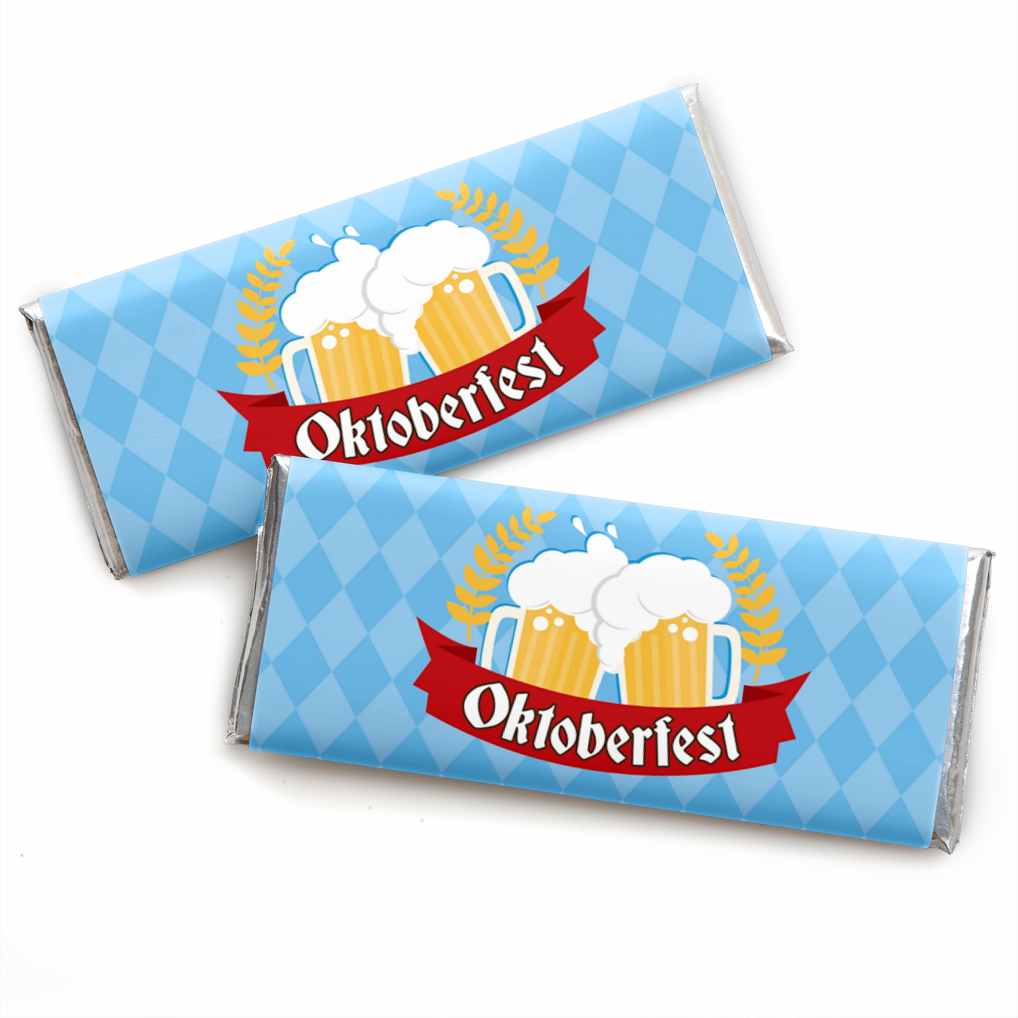 Oktoberfest Candy Bar Wrapper German Beer Festival Favors Set of 24