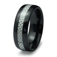 thumbnail image 1 of Ceramic Ring with Carbon Fiber Inlay - Size 9.5, 1 of 1