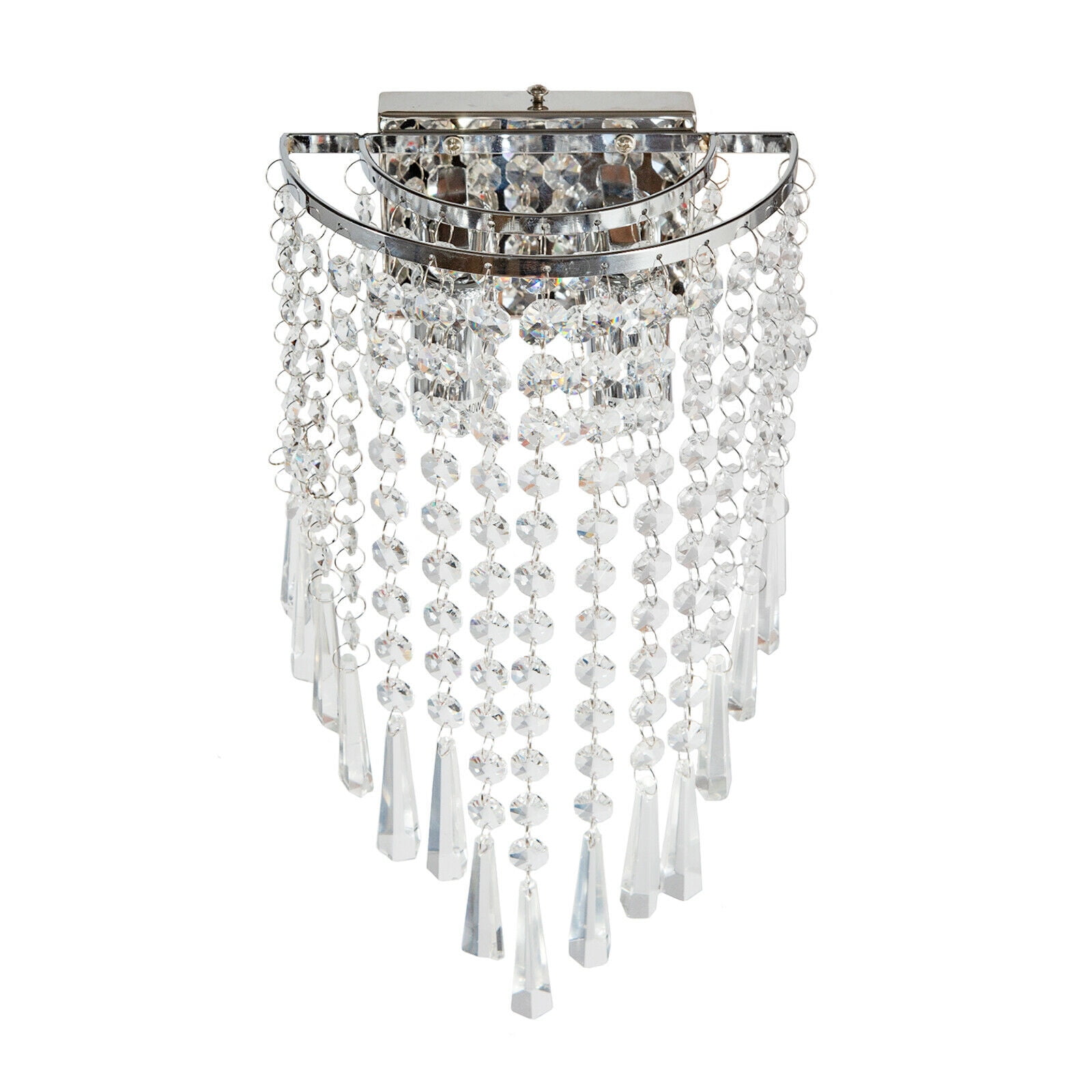 TFCFL Modern Semicircular Crystal Mirror Light Front Wall Lamp Fixture Bathroom Vanity Lights