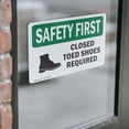 thumbnail image 4 of (2 Pack) Closed Toed Shoes Required With Symbol OSHA Safety First Sign, 4 of 7