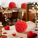 thumbnail image 1 of Vela aromática Rose Ball | Vela de cera perfumada con racimo de rosas 3D, centro de mesa decorativo, rojo y blanco, grande de 8,9 cm o pequeño de 5 cm, ambiente romántico para la mesa de la boda, 1 of 6