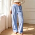 thumbnail image 2 of Diufon Womens Flannel Pajama Pants Plaid Elastic Waist Fall Winter Fleece Warm Sleep Pants Baggy Checkered Homewear, 2 of 8