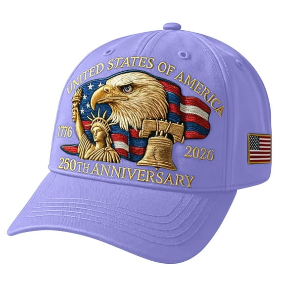USA 250th Anniversary Patriotic Baseball Cap – Printed Bald Eagle Hat for Men & Women – Adjustable Commemorative Tribute – Celebrate 1776–2026