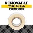 thumbnail image 4 of Cinta adhesiva de tela extraíble, 1 rollo, 0,75 cm x 4,57 m, doble cara, 4 of 9