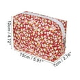thumbnail image 2 of 1 Pc Bolsa Cosmética Ligera de Flores para Mujeres para Vacaciones y Viajes de Negocios Roja de Poliéster, 2 of 3