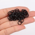 thumbnail image 4 of Collar de acero inoxidable con anillo abierto de oro y galvanoplastia para horno de vacío, pulsera, anillo de conexión negro, anillo único de retención de color de moda, 200 piezas, 4 of 6