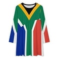 thumbnail image 3 of South Africa Flag Long Sleeved Dress Summer women"s clothing sexy short dresses daring, 3 of 4