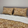 thumbnail image 2 of Shells Comforter & Sham Bedding Set, Assortment of Seashells Sea Cone Starfishd Fossil, 3 pcs Duvet Set Microfiber Filling Quilt, 5 Sizes, Pale Caramel Pale Coffee, by Ambesonne, 2 of 4