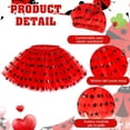 thumbnail image 6 of 6PCS Ladybug Costume for Women, Red and Black Tutu Ladybug Headband Earrings Socks Gloves for Halloween Carnival Cosplay Party, 6 of 7