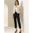 thumbnail image 4 of DARING DIVA Women's Open Front 3/4 Sleeve Business Blazer Jacket XS Apricot, 4 of 6