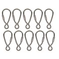 thumbnail image 1 of AMLESO 10x Steel Lock Carabiner Clip Snap Hook Screw Keychain Camping Fishing Clasp, 1 of 8