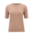 thumbnail image 4 of Vinsonshop Short Sleeve Sweaters for Women Womens Tops Casual Sweater Shirts for Women Tunic Tops Light Sweaters for Women Tunic Sweaters for Women Lightweight Sweaters for Women Gold L, 4 of 6
