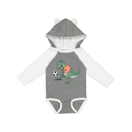 

Inktastic Soccer Dinosaur Gift Baby Boy or Baby Girl Long Sleeve Bodysuit