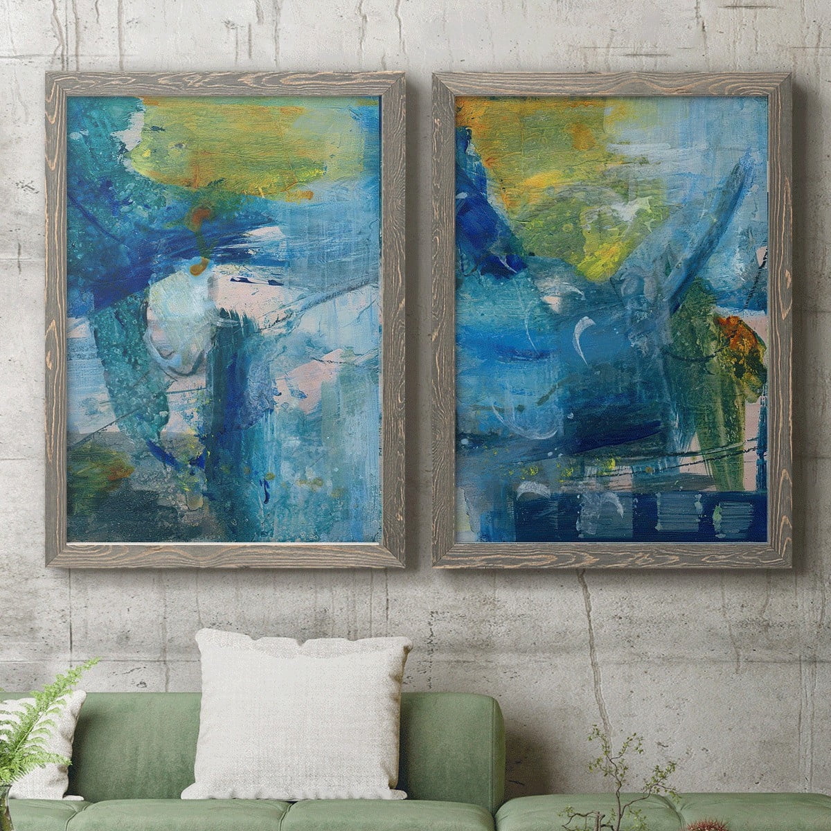 Spring Winds III - Premium Framed Canvas 2 Piece Set - Ready to Hang
