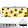 thumbnail image 5 of Kitchen Rugs Sets Of 2,White Yellow Sunflower Pattern Anti Fatigue Kitchen Mat Rugs Non Slip Washable,Decorative Kitchen Floor Mats for Kitchen,Sink,Laundry,17"x47"+17"x47", 5 of 5