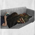 thumbnail image 6 of Mushroom Soft Flannel Fleece Throw Blanket, Mushrooms in Deep Dark Forest Fantasy Nature Theme Earth Path, Cozy Plush for Indoor and Outdoor Use, 70" x 90", Green Brown and Red, by Ambesonne, 6 of 6