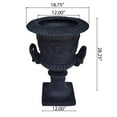 thumbnail image 5 of GDF Studio Tunlaw Outdoor Traditional Roman Chalice Stone Garden Urn Planter, Black, 5 of 7