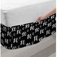 thumbnail image 2 of Abstract Bed Skirt, Internet Abbreviation Conceptual Theme Xoxo Brush Stroked Lettering and Hearts, Elastic Bedskirt Dust Ruffle Wrap Around for Bedding Decor, 4 Sizes, Black White, by Ambesonne, 2 of 2