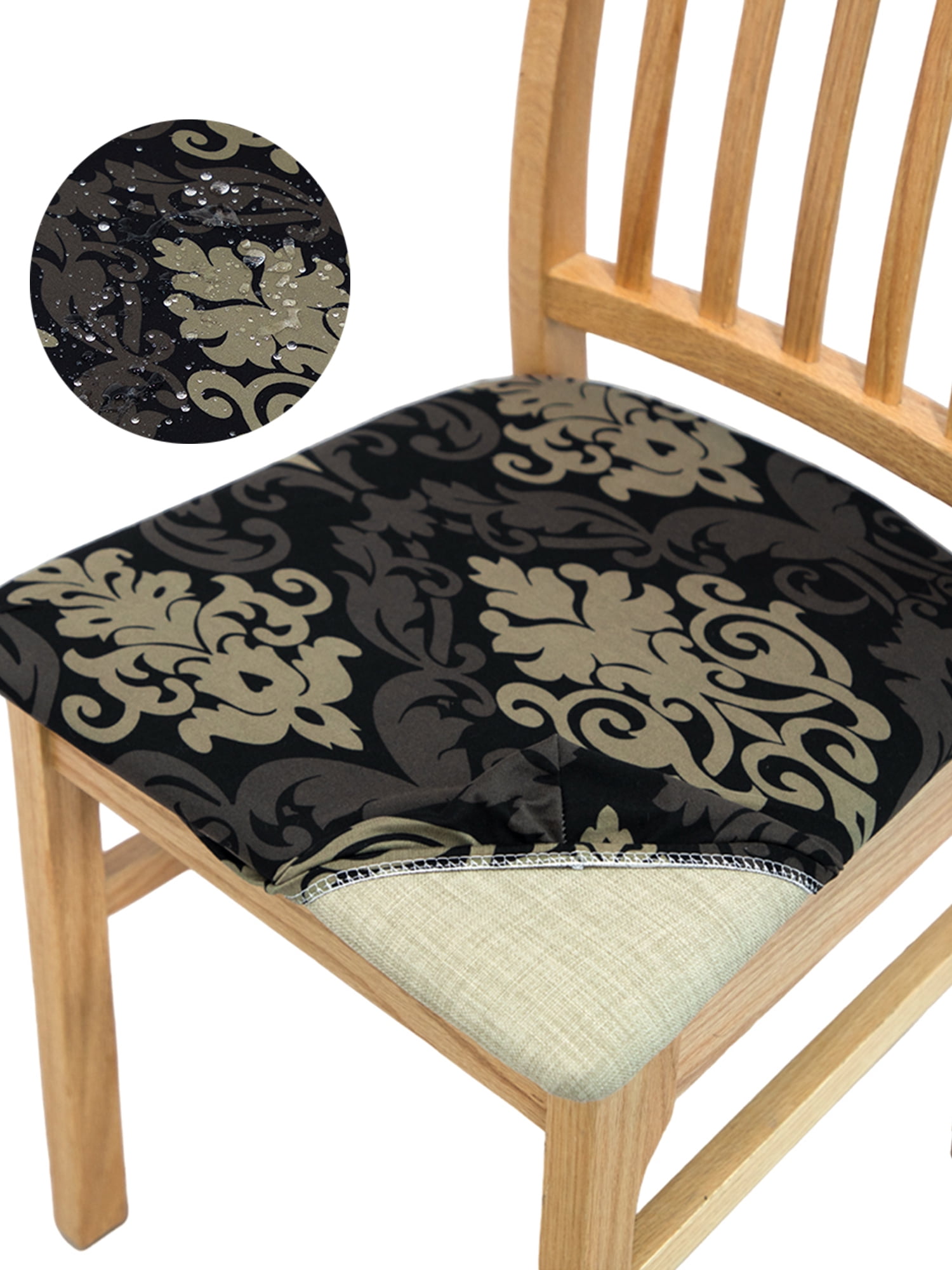 KBOOK 100 Waterproof Seat Cover for Dining Room Printed Cushion Cover
