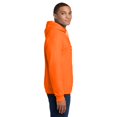 thumbnail image 4 of Gildan High Visibility Hooded Sweatshirt for Men’s | Heavy Blend Fleece Pullover Hi Vis Safety Orange Work Reflective Sweater with Pocket 8 oz 50/50 Cotton/Polyester, Single Pack adult Size XL, 4 of 5