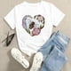 thumbnail image 3 of Camisetas estampadas de dibujos animados para mujer, camisetas de moda de verano, Tops de leopardo con corazón de amor, camiseta de manga corta para vacaciones 2022, 3 of 5