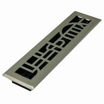 Decor Grates Floor Register 3.75 X 13.5, Plated Nickel, Plated Steel ADH212-NKL
