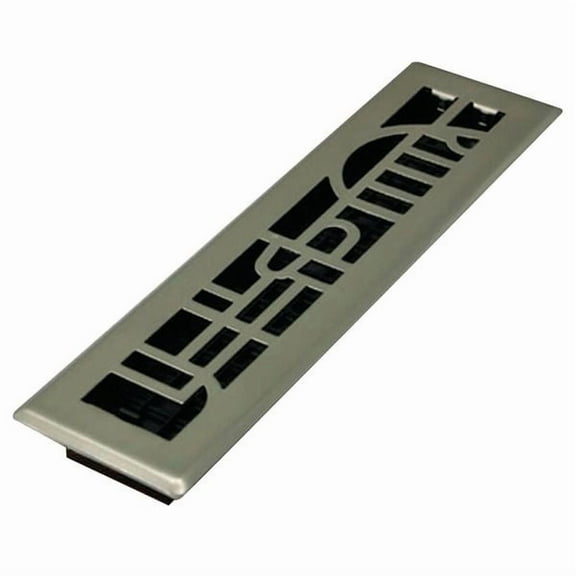 Decor Grates Floor Register 3.75 X 13.5, Plated Nickel, Plated Steel ADH212-NKL